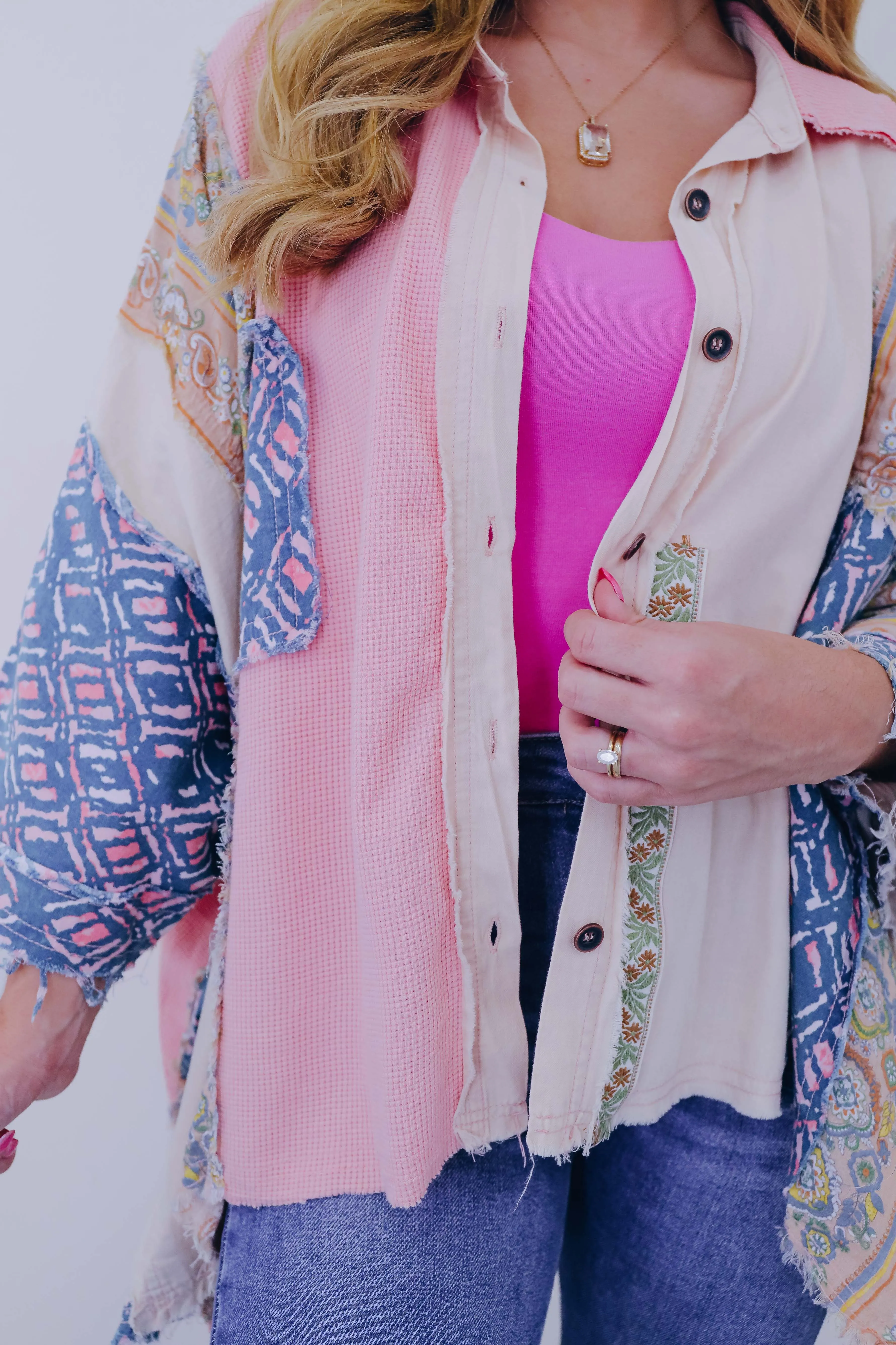 Olivia Oversized Patchwork Top