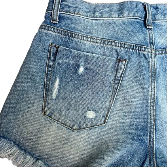 One Teaspoon Bandits Distressed Denim Shorts, Size 27