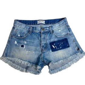 One Teaspoon Bandits Distressed Denim Shorts, Size 27