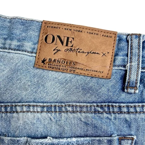 One Teaspoon Bandits Distressed Denim Shorts, Size 27