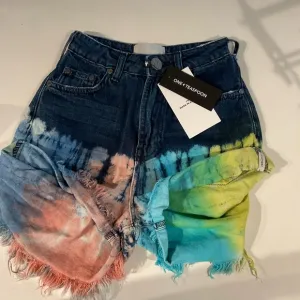 ONE TEASPOON PAINT DIP BANDIT HW DENIM SHORTS