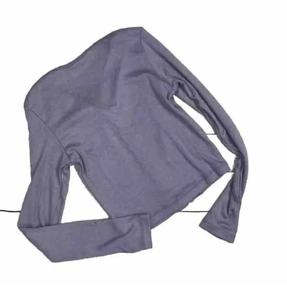 Outdoor Voices NWT CozyRib Cropped Cardigan Earl Grey Light Purple Size Small