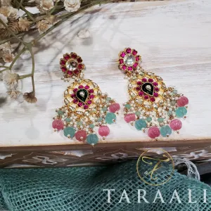 Pachi Kundan Chandbalis With Gold Plating