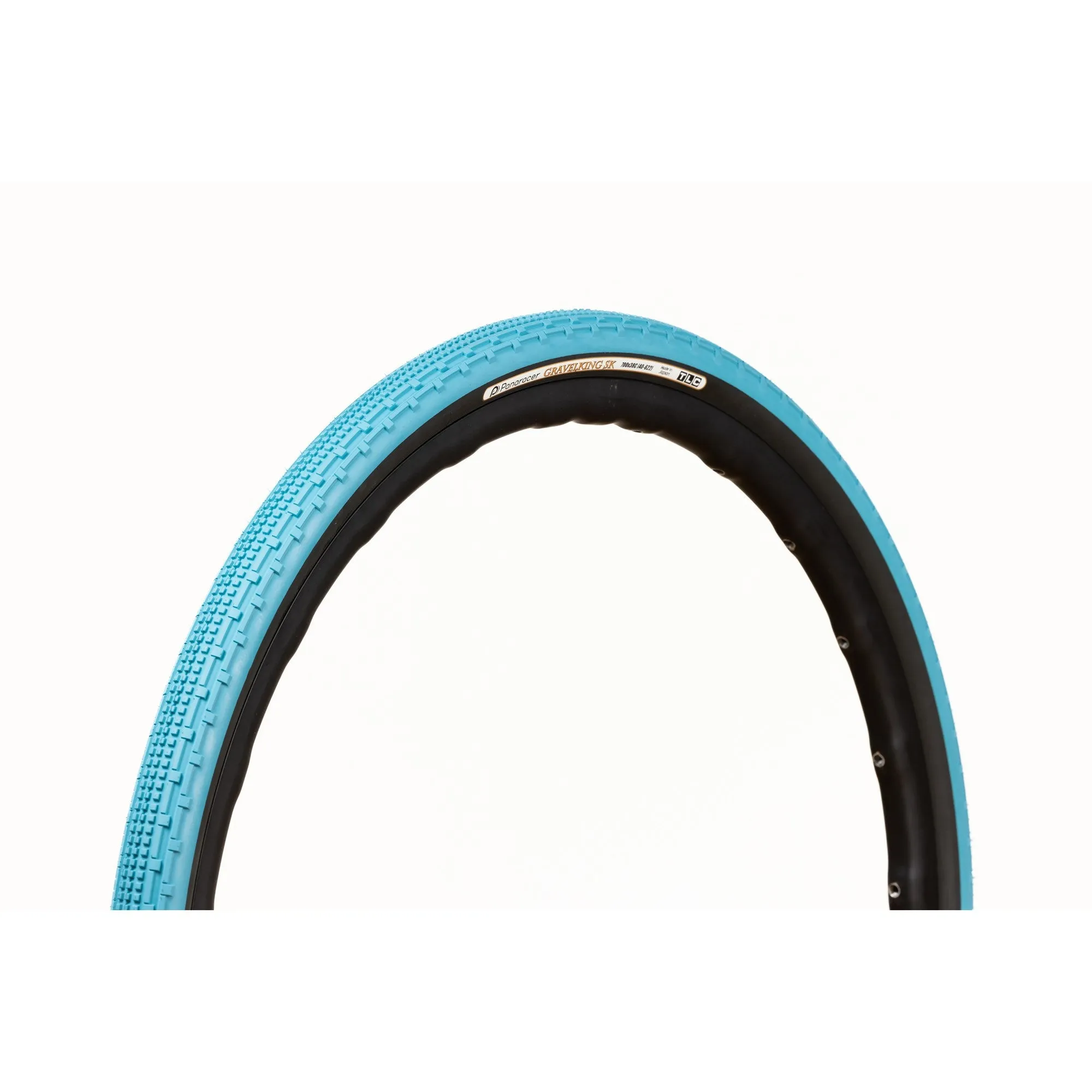 PANARACER Gravel King SK TLC Gravel Tyre  Turquoise Blue/Black - 700 C x 38