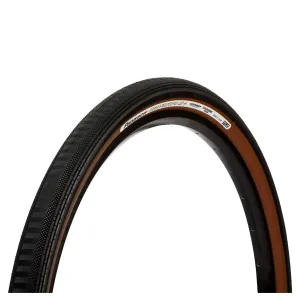 PANARACER GRAVELKING SEMI SLICK PLUS TLC FOLDING TYRE BLACK/BROWN 700X43C
