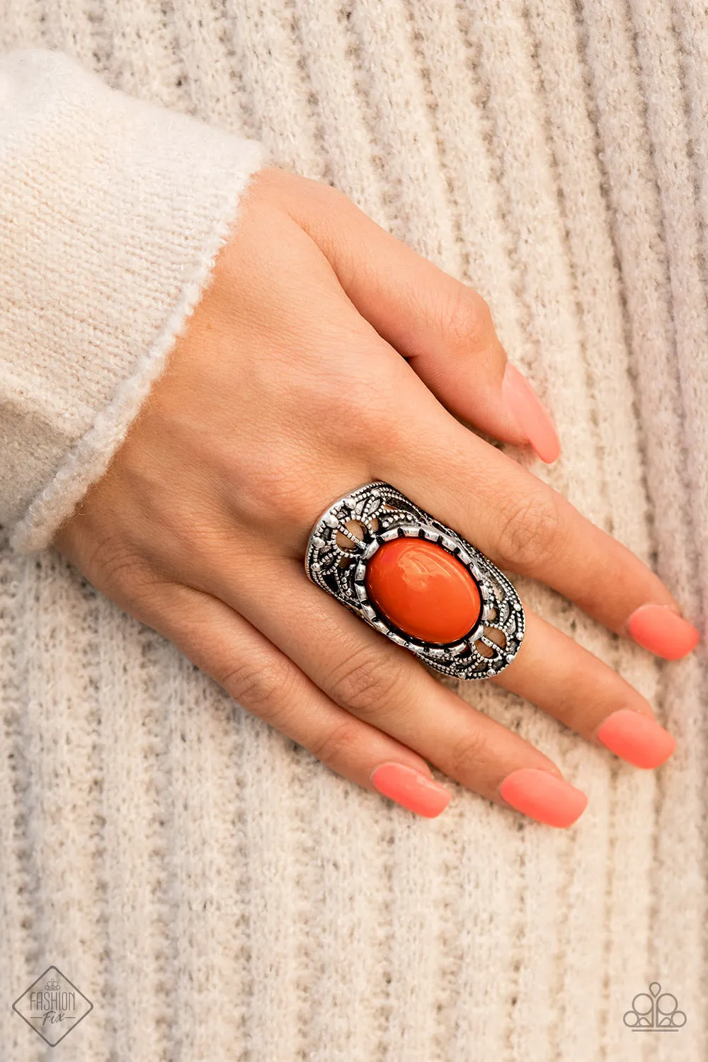 Paparazzi - Fashion Fix Orange Set -November
