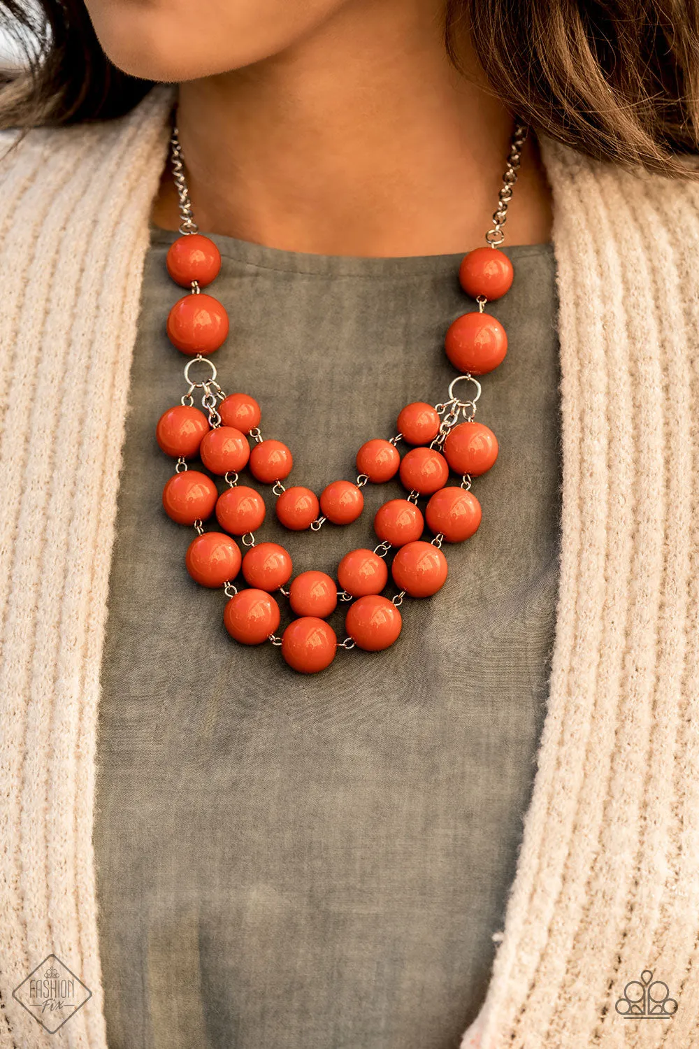 Paparazzi - Fashion Fix Orange Set -November