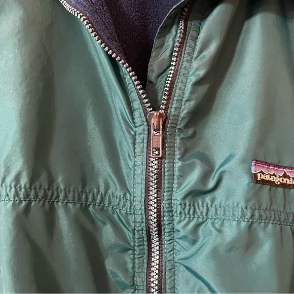 Patagonia Vintage 90s Shelled Fleece Windbreaker Zip Up Bomber Jacket Size M