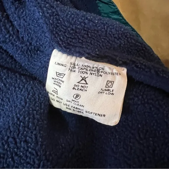 Patagonia Vintage 90s Shelled Fleece Windbreaker Zip Up Bomber Jacket Size M