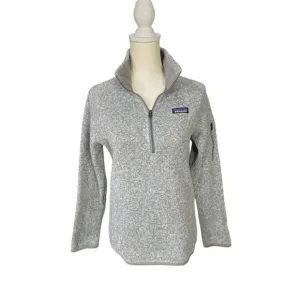 Patagonia Women's 1/4 Zip Better Sweater Grey Size Small