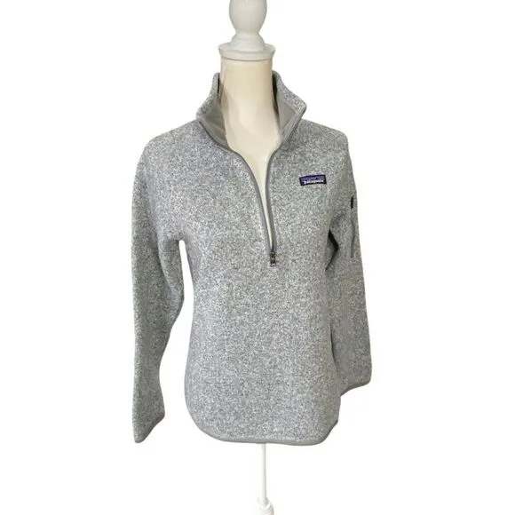 Patagonia Women's 1/4 Zip Better Sweater Grey Size Small