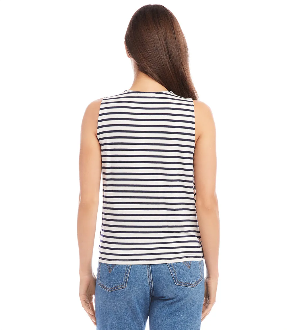 Petite Size Layered Drape Front Top
