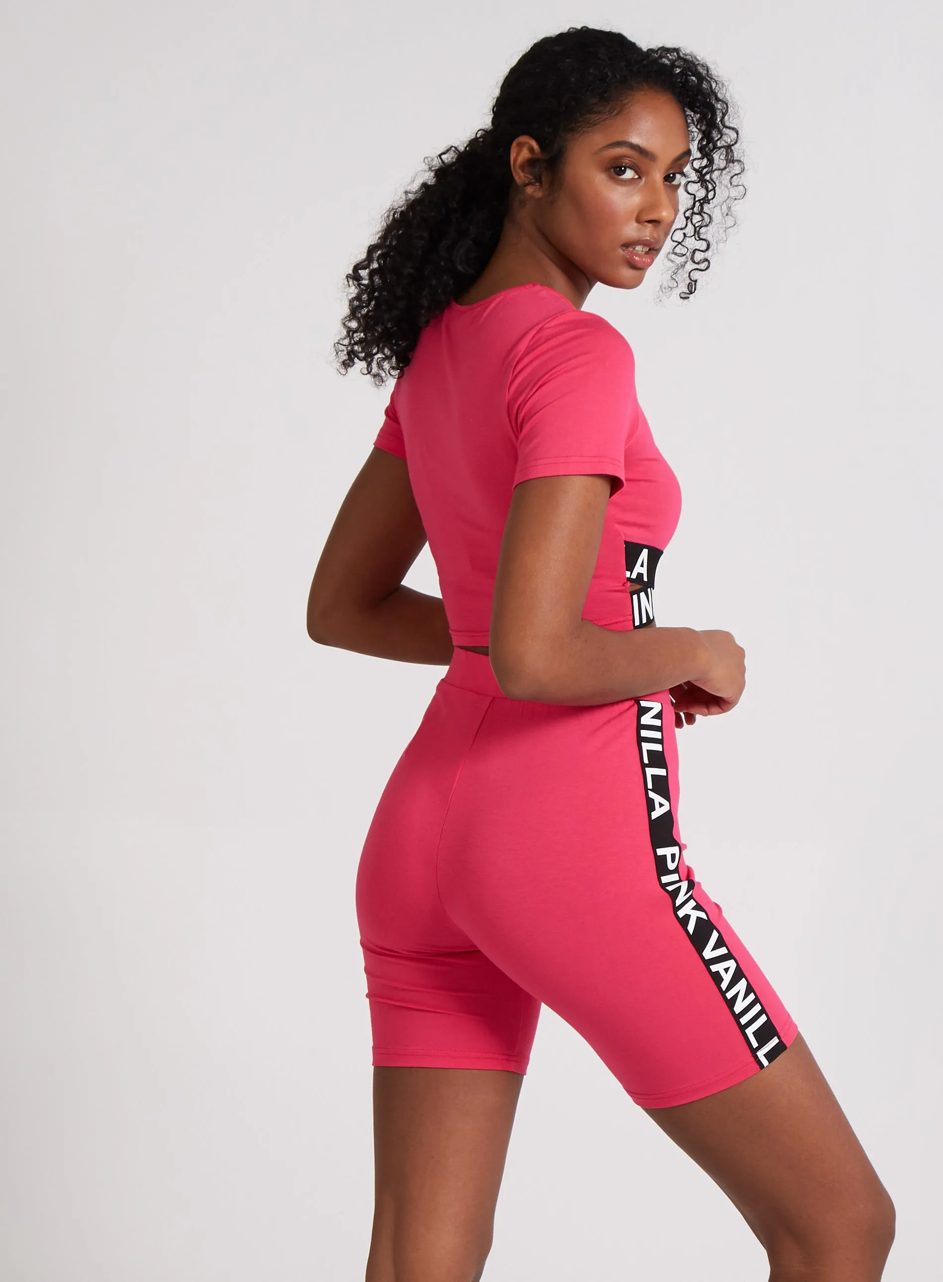 Pink Vanilla Cross Band Crop Top