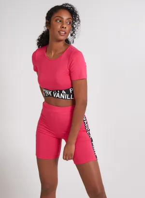 Pink Vanilla Cross Band Crop Top