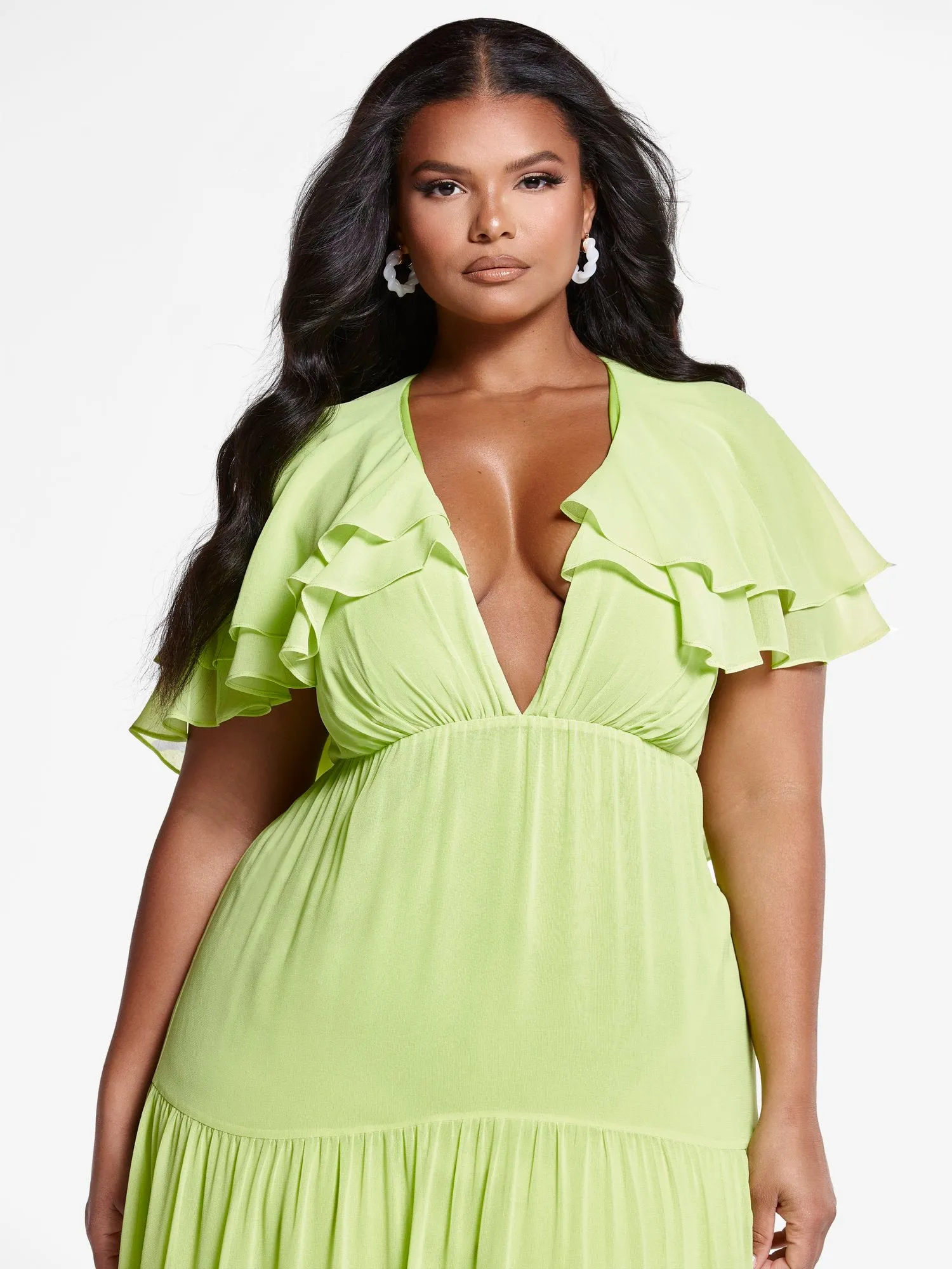 Piper Ruffle Sleeve Maxi Dress