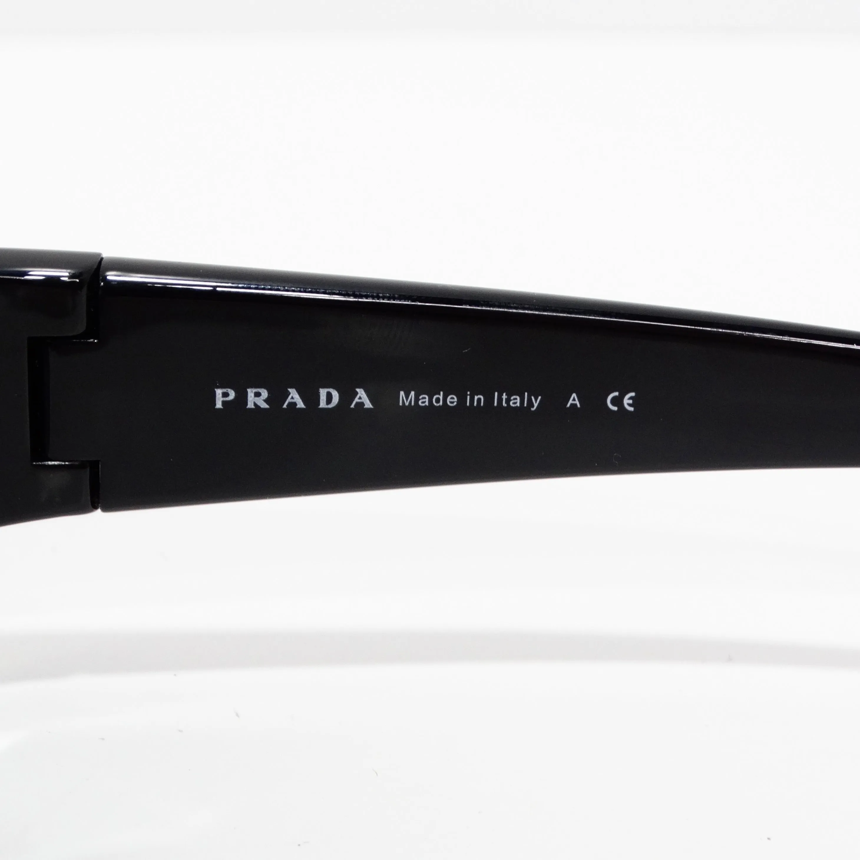 Prada 1990s Silver Tone Shield Sunglasses