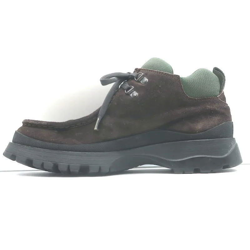 Prada Tyrolean Brixxen Lace-Up Hiking Boots Dark Brown Suede Size 8.5
