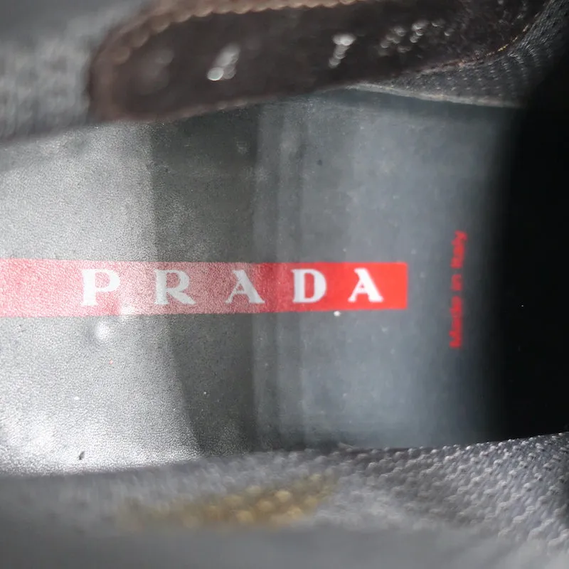 Prada Tyrolean Brixxen Lace-Up Hiking Boots Dark Brown Suede Size 8.5
