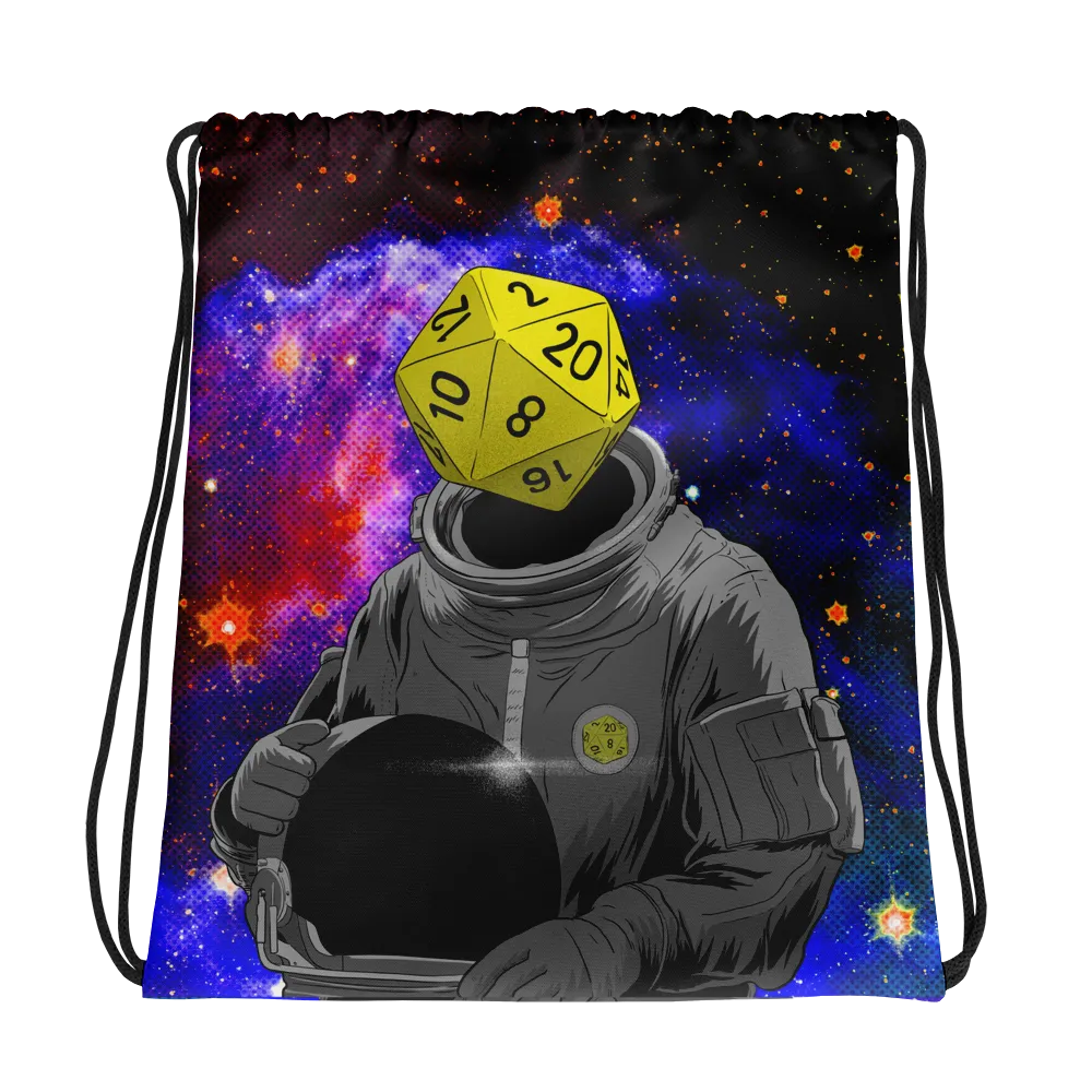 "d20 Astronaut" Drawstring Bag
