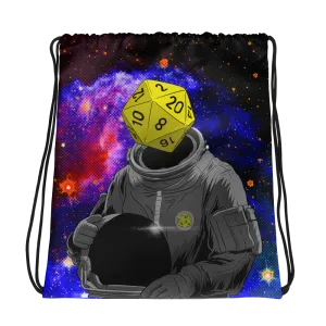 "d20 Astronaut" Drawstring Bag