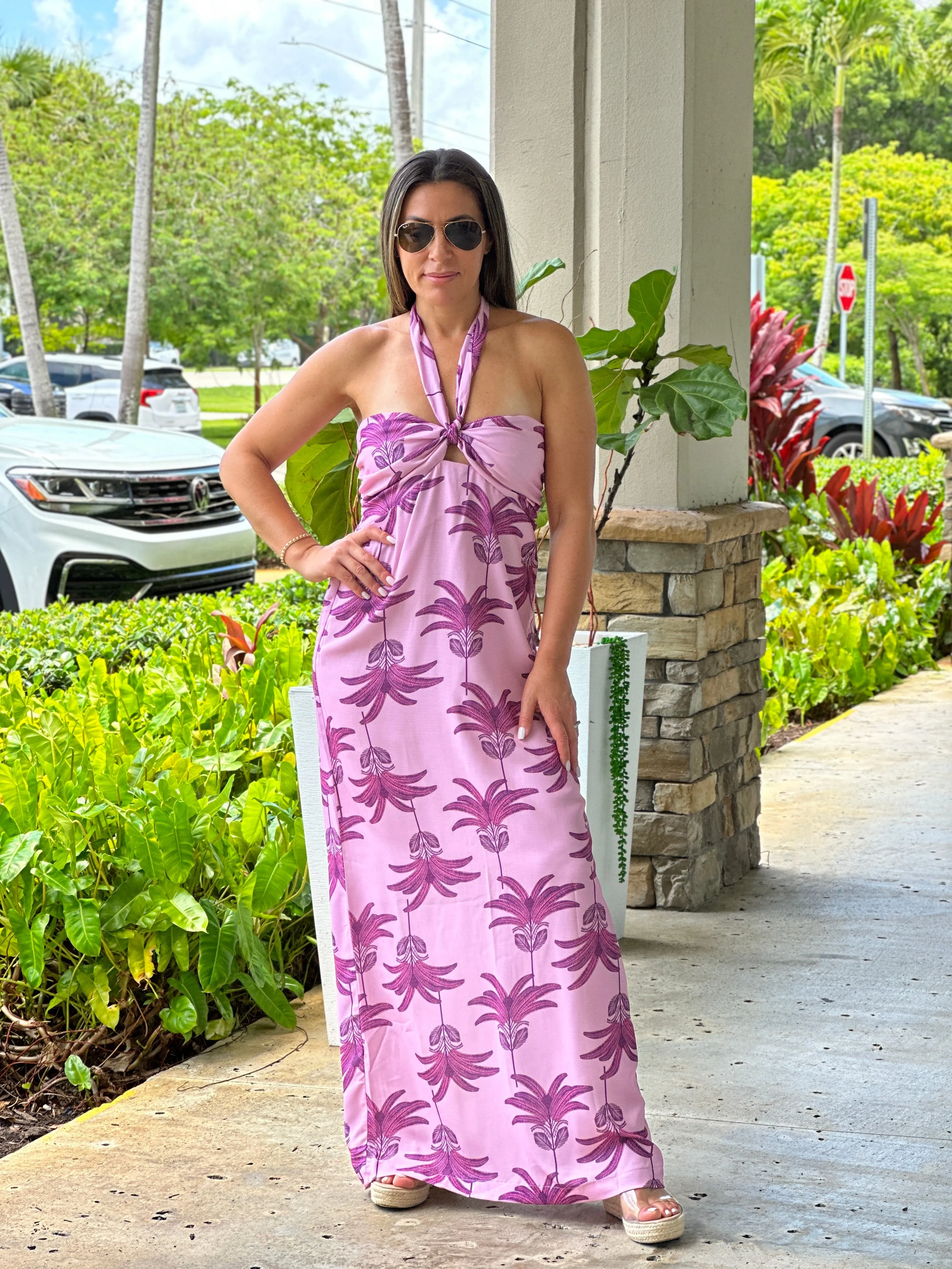 "Mar De Lua" Halter Or Strapless Maxi Dress