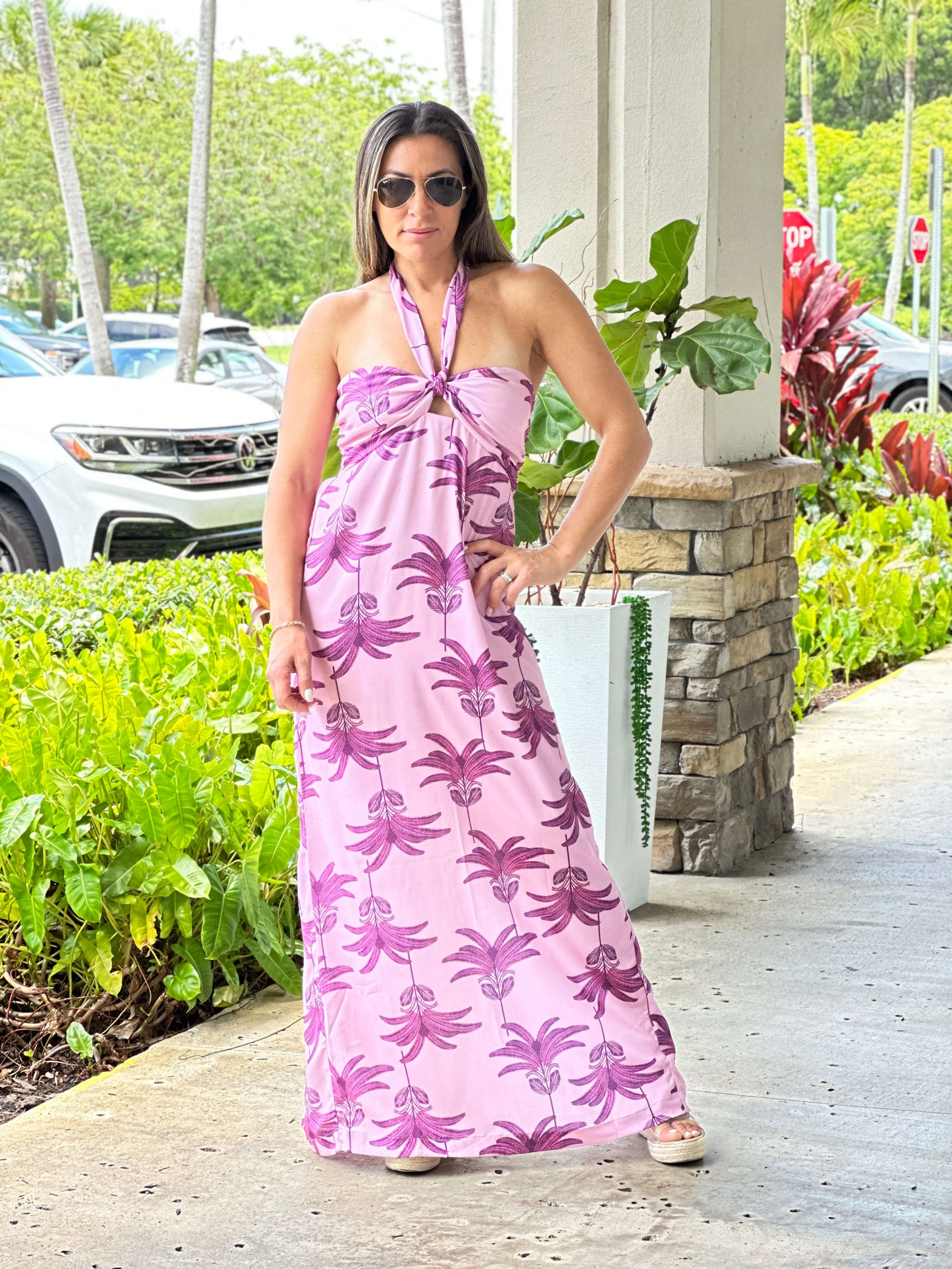 "Mar De Lua" Halter Or Strapless Maxi Dress