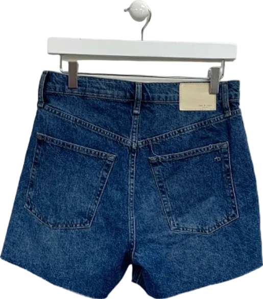 Rag & Bone Blue Denim Cut-Off Shorts UK W27
