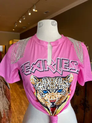 Rhinestone Graphic Casual Top