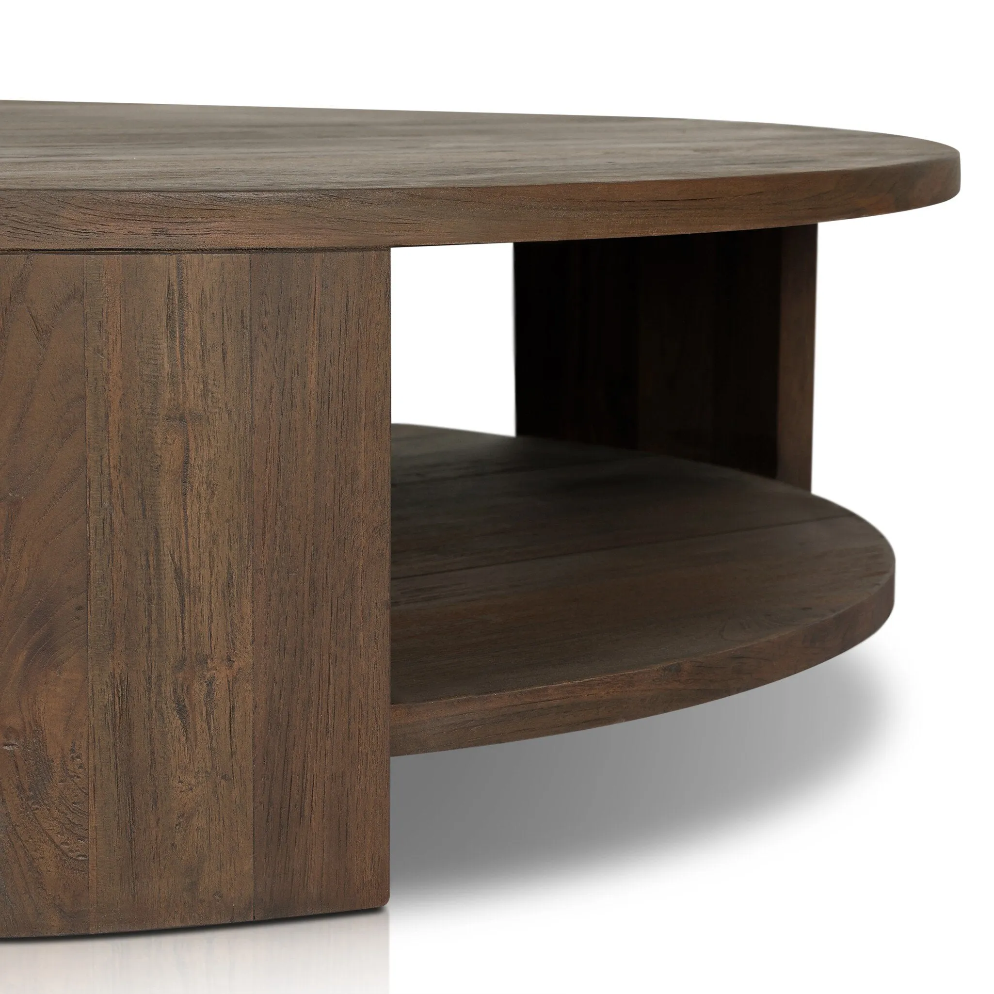Roca Outdoor Round Coffee Table - Stained Heritage Brown-FSC