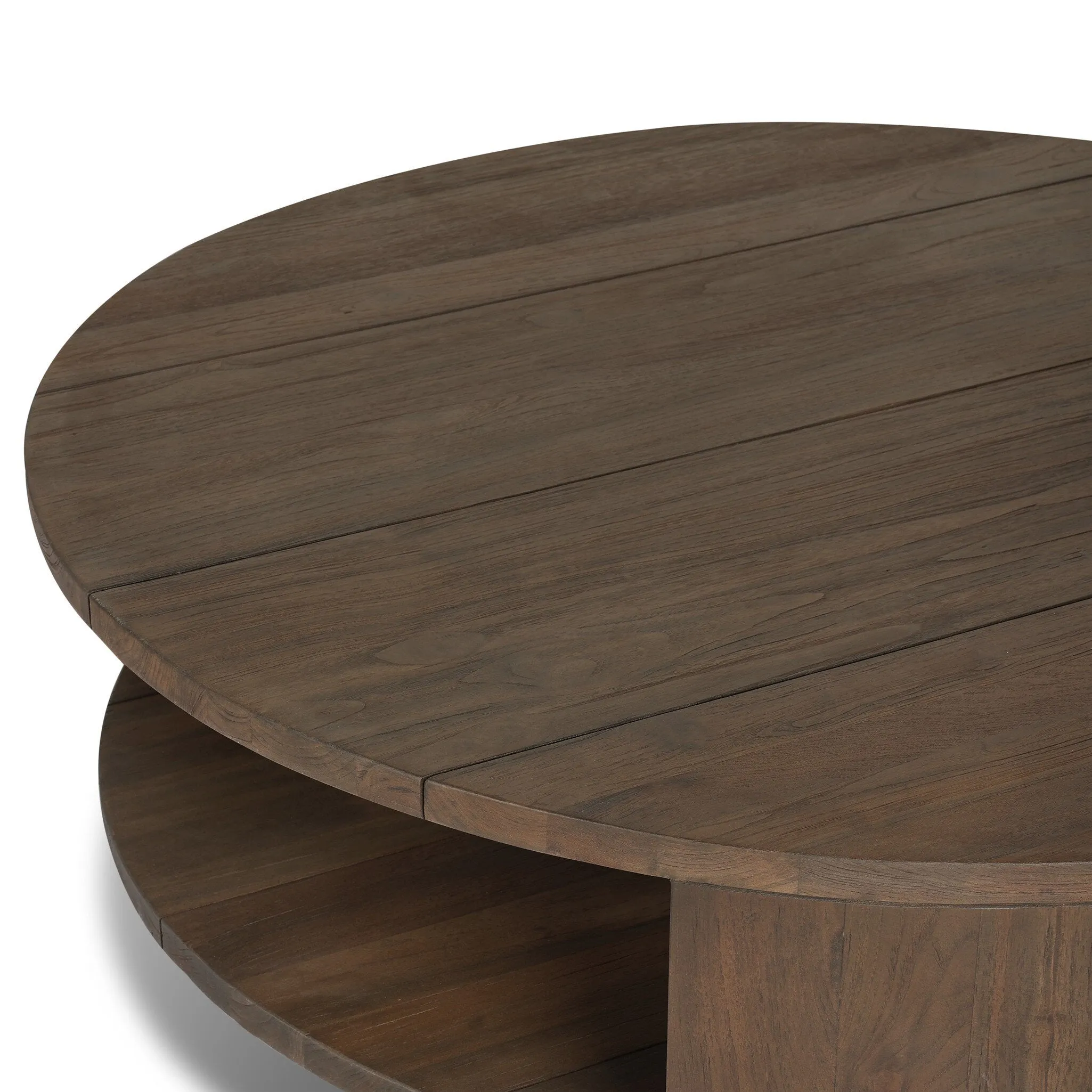 Roca Outdoor Round Coffee Table - Stained Heritage Brown-FSC