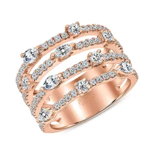 Round & Marquise Diamond Fashion Ring