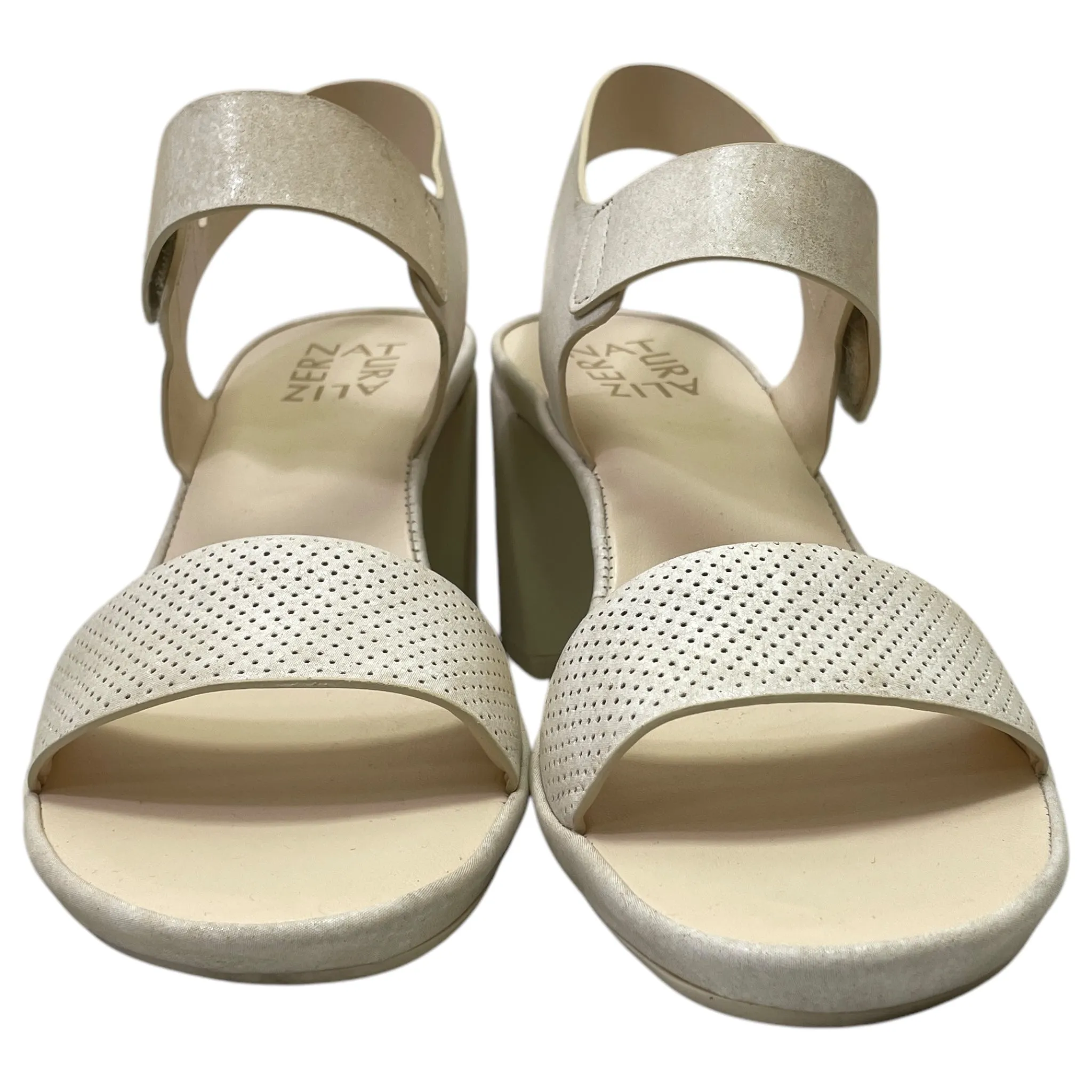 Sandals Heels Block By Naturalizer In Cream, Size:6