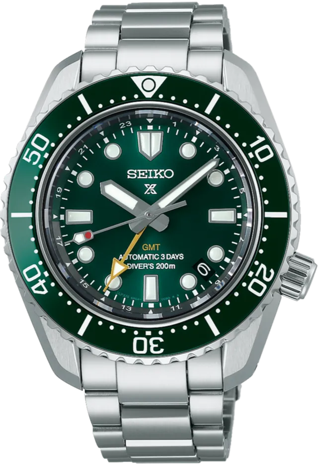 Seiko Prospex 1968 Mechanical Automatic Diver Scuba GMT MM200 Green Dial SPB381