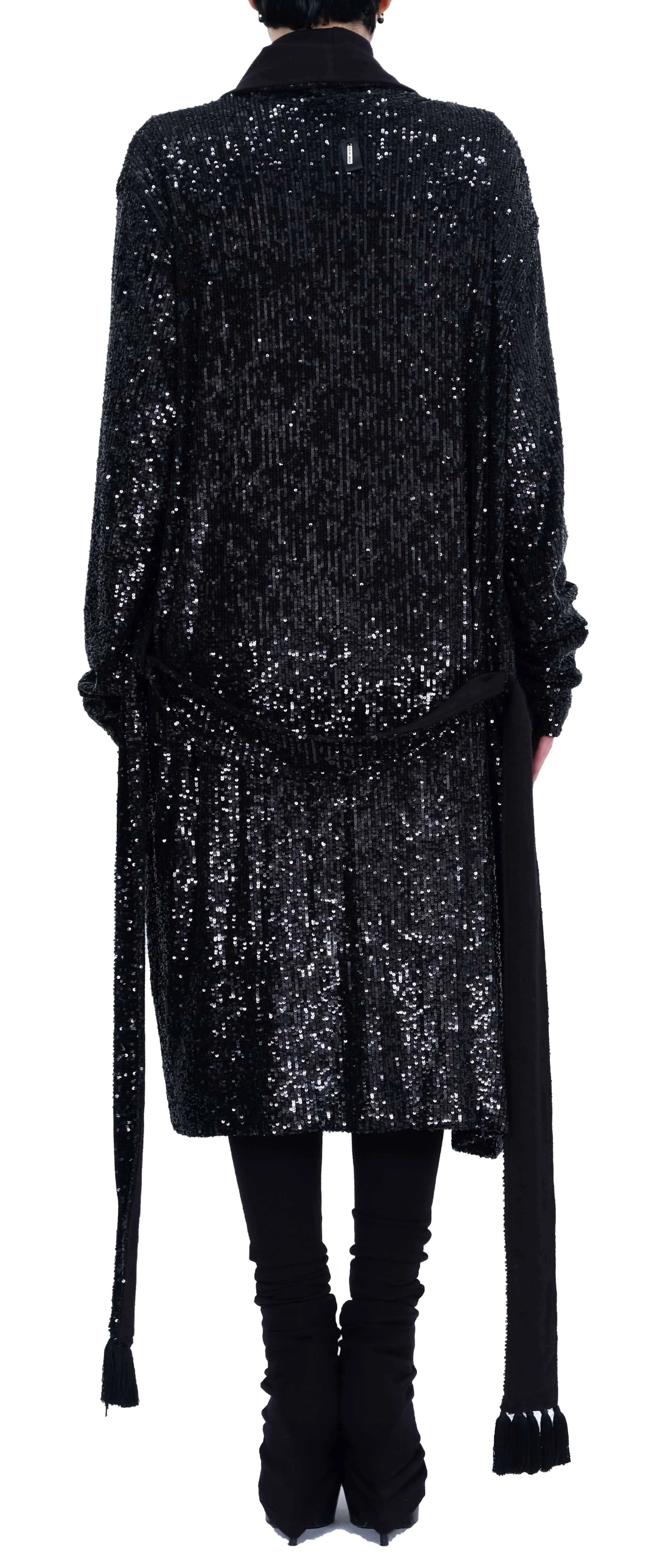Sequin Tuxedo Style Cardigan