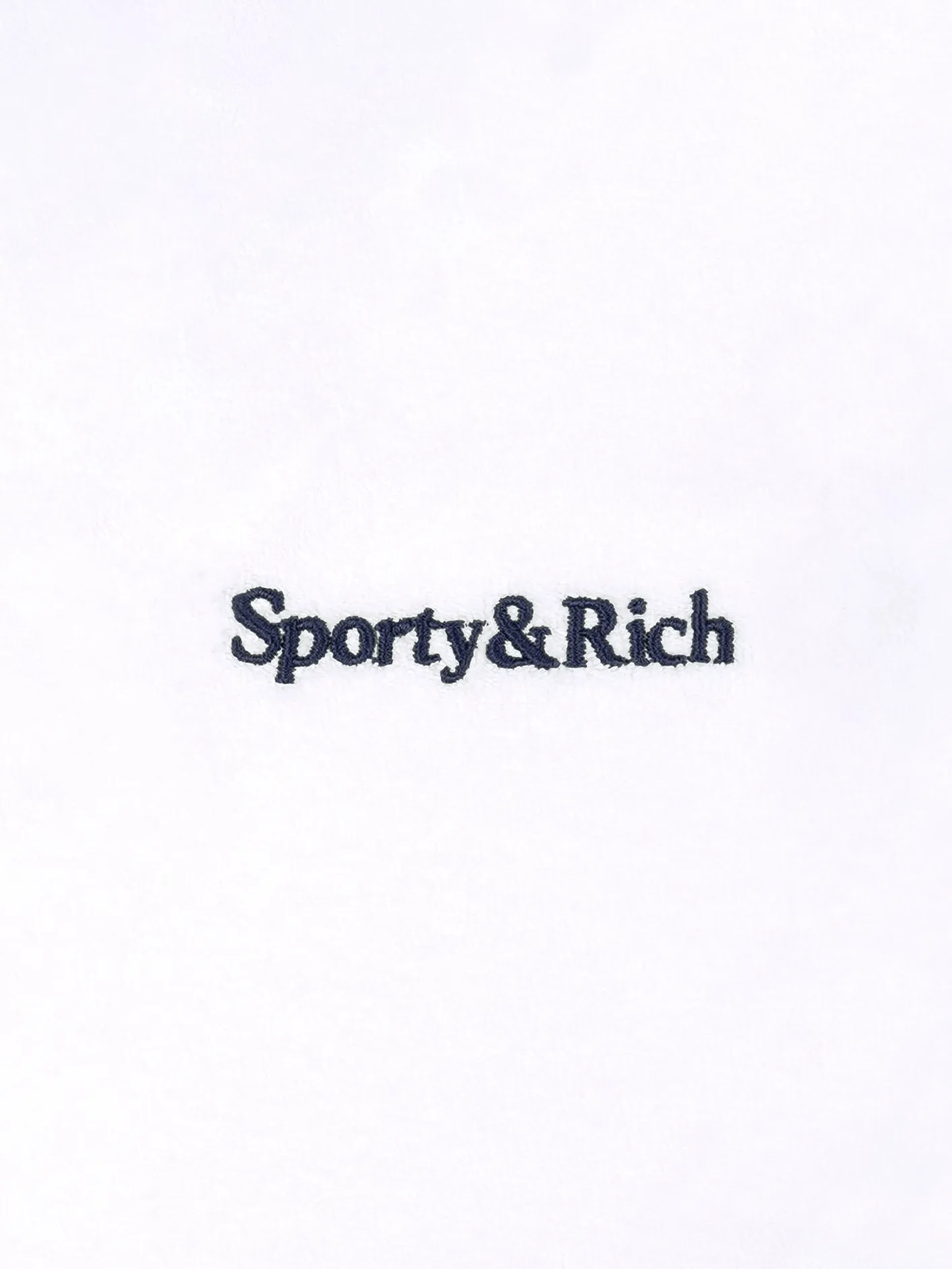 Serif Logo Terry Vest - White/Navy