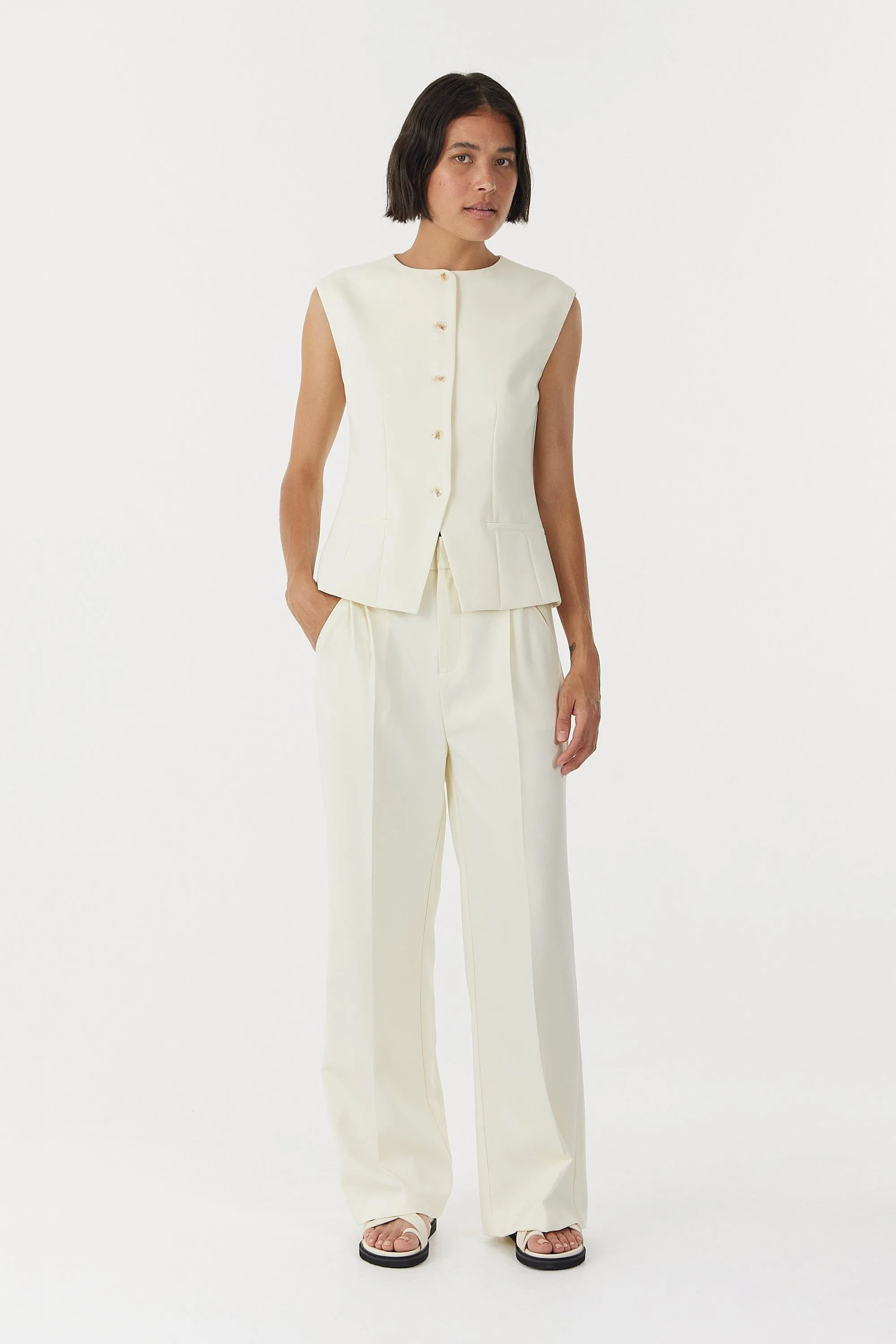 SKYLINE TAILORED BODICE | WARM WHITE