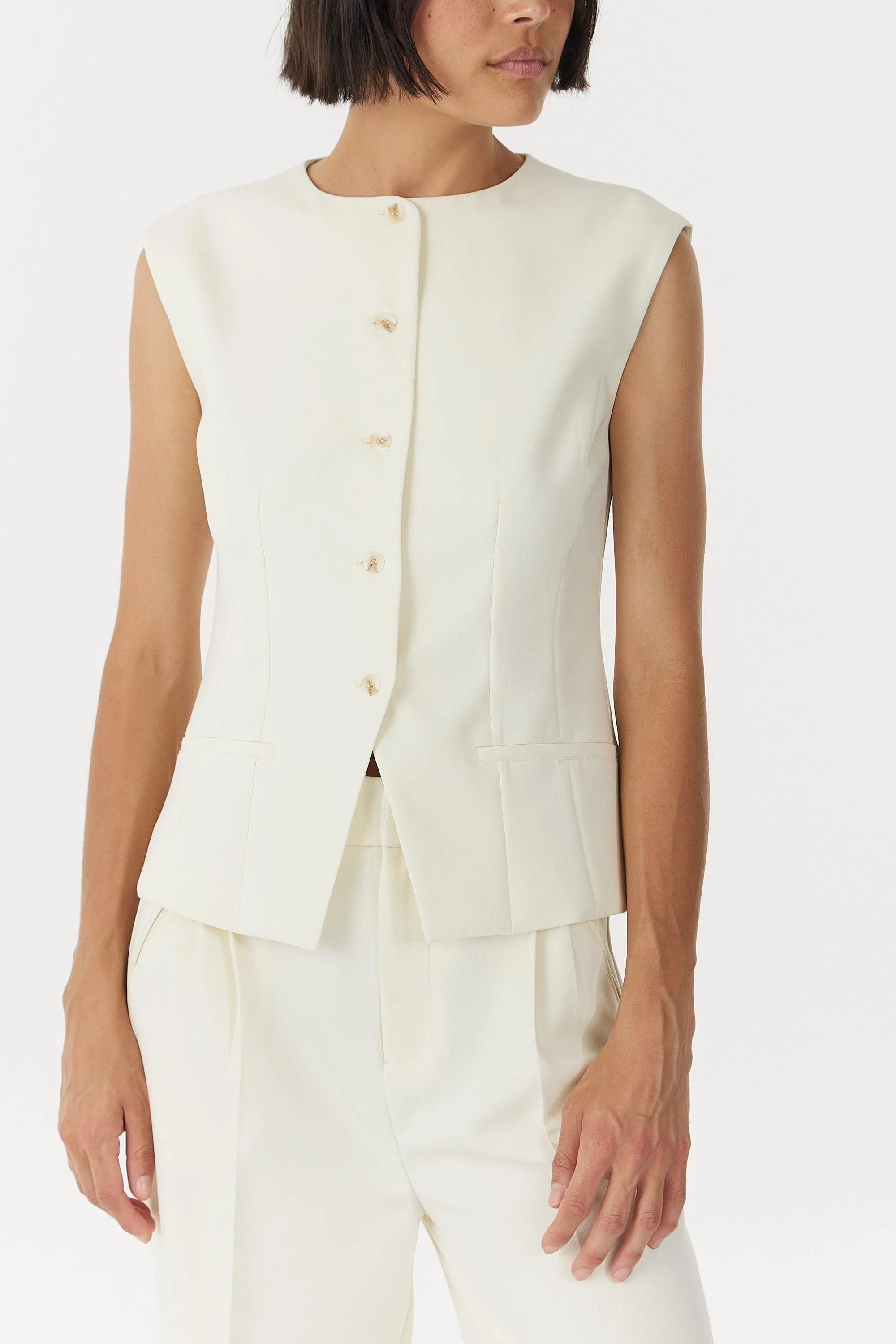 SKYLINE TAILORED BODICE | WARM WHITE