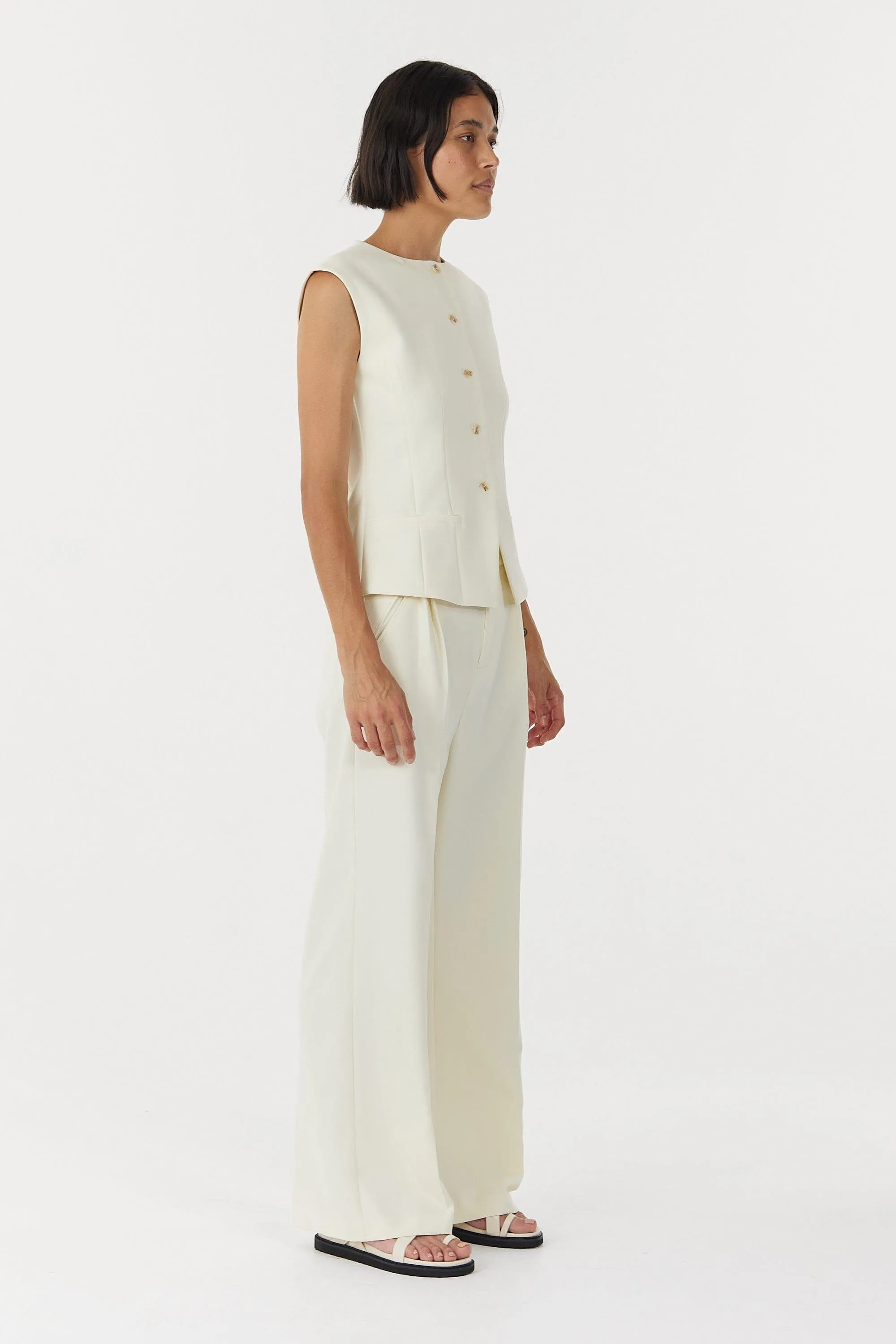 SKYLINE TAILORED BODICE | WARM WHITE