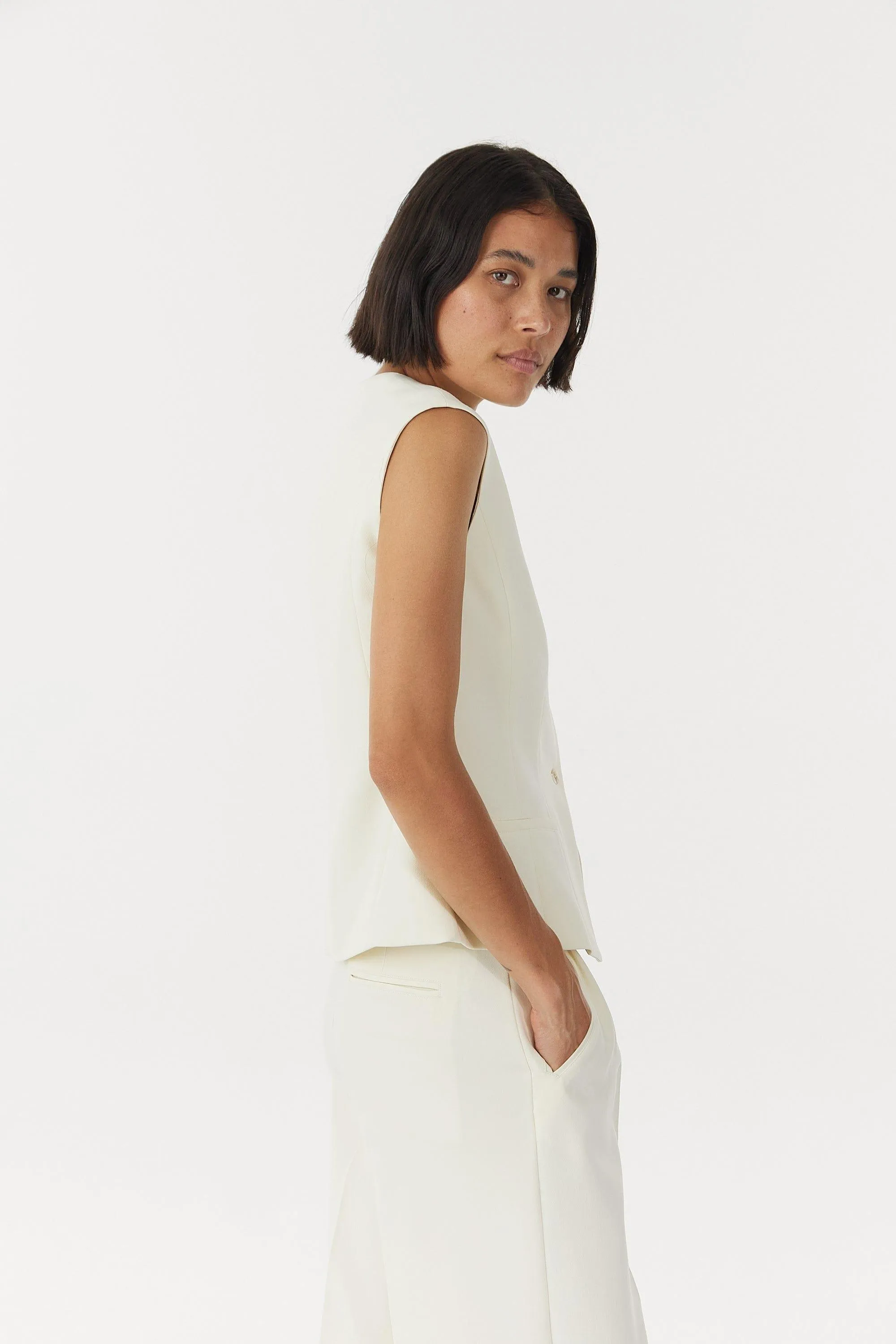 SKYLINE TAILORED BODICE | WARM WHITE