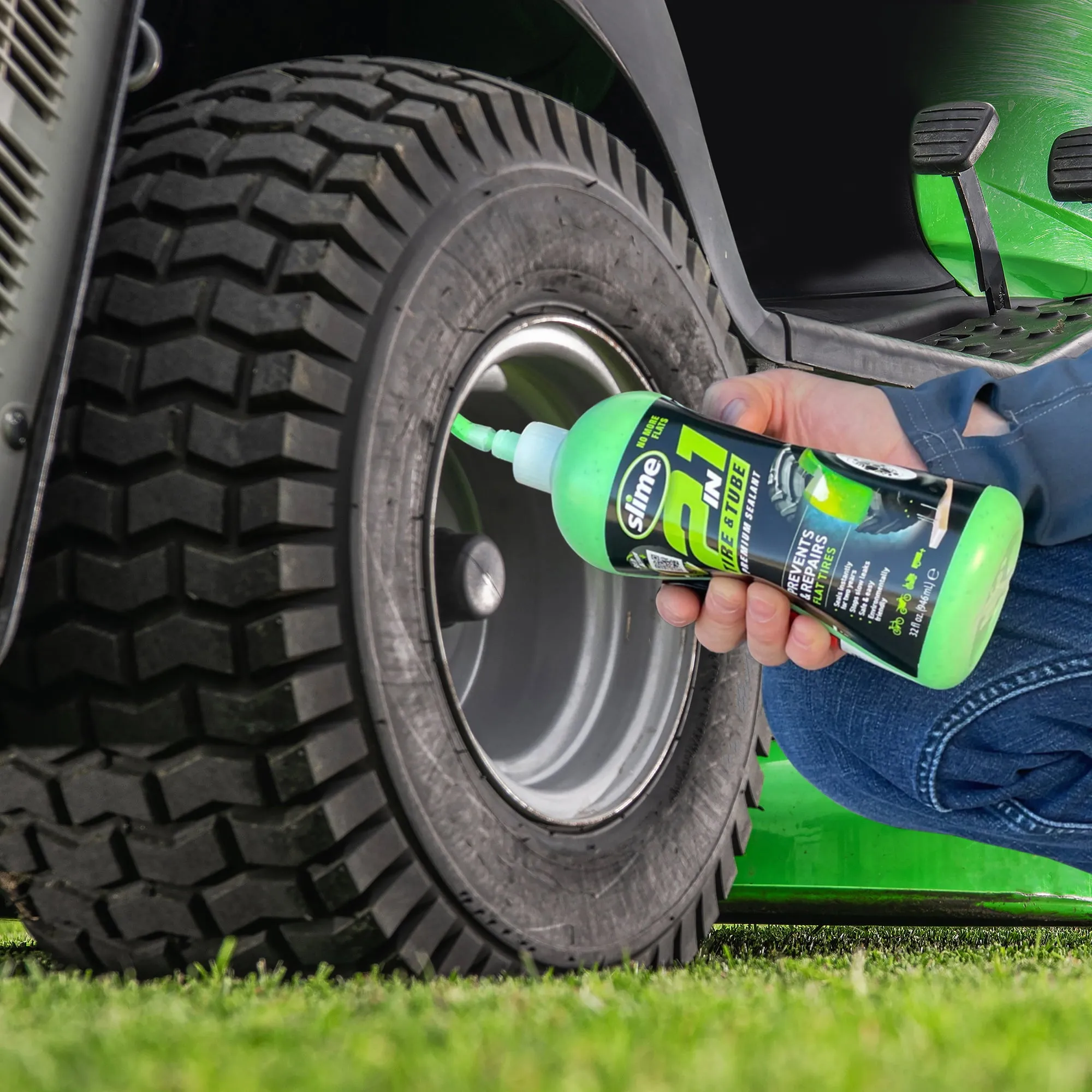 Slime 2-in-1 Tire Tube Premium Sealant Prevents Repairs, 32 oz