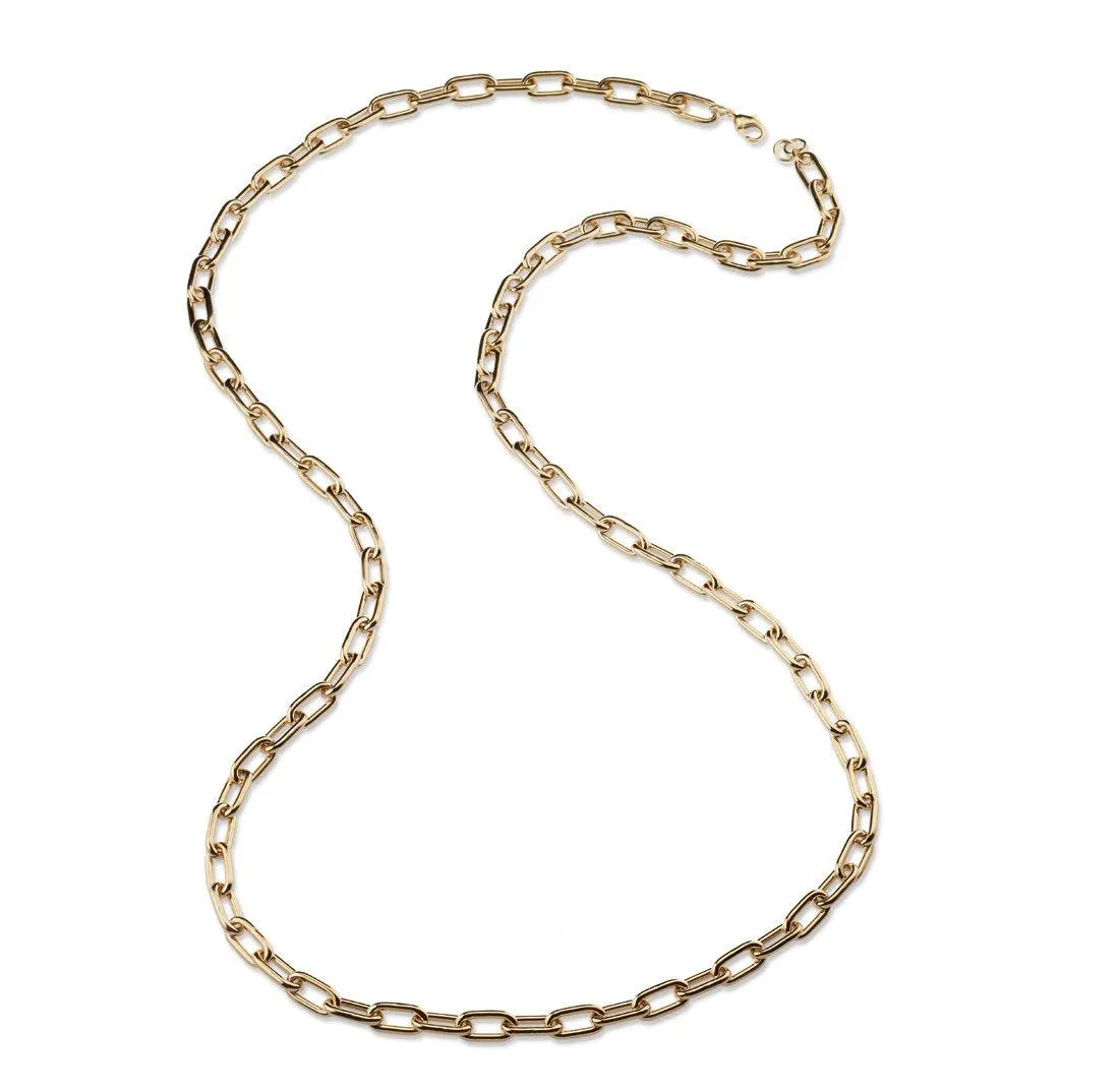 Sovereign series Fashion Mood 130cm chain ring 10x20mm gilded bronze j6058