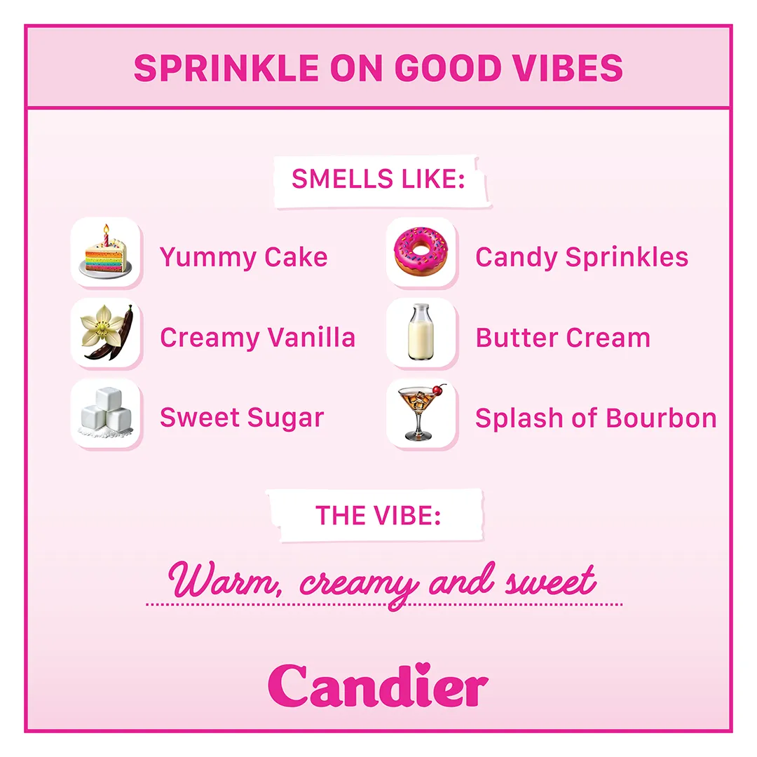 SPRINKLE ON GOOD VIBES CANDLE