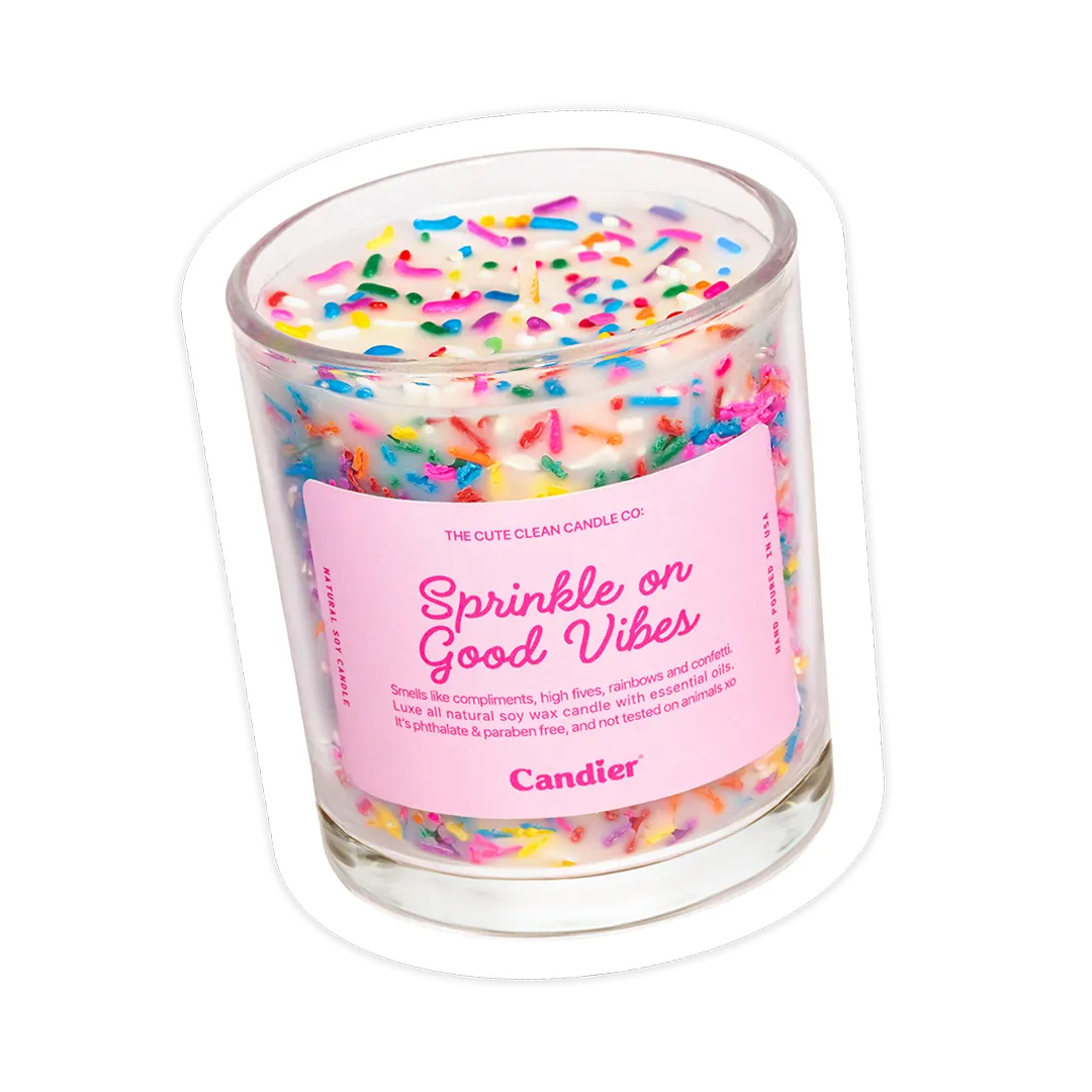 SPRINKLE ON GOOD VIBES CANDLE