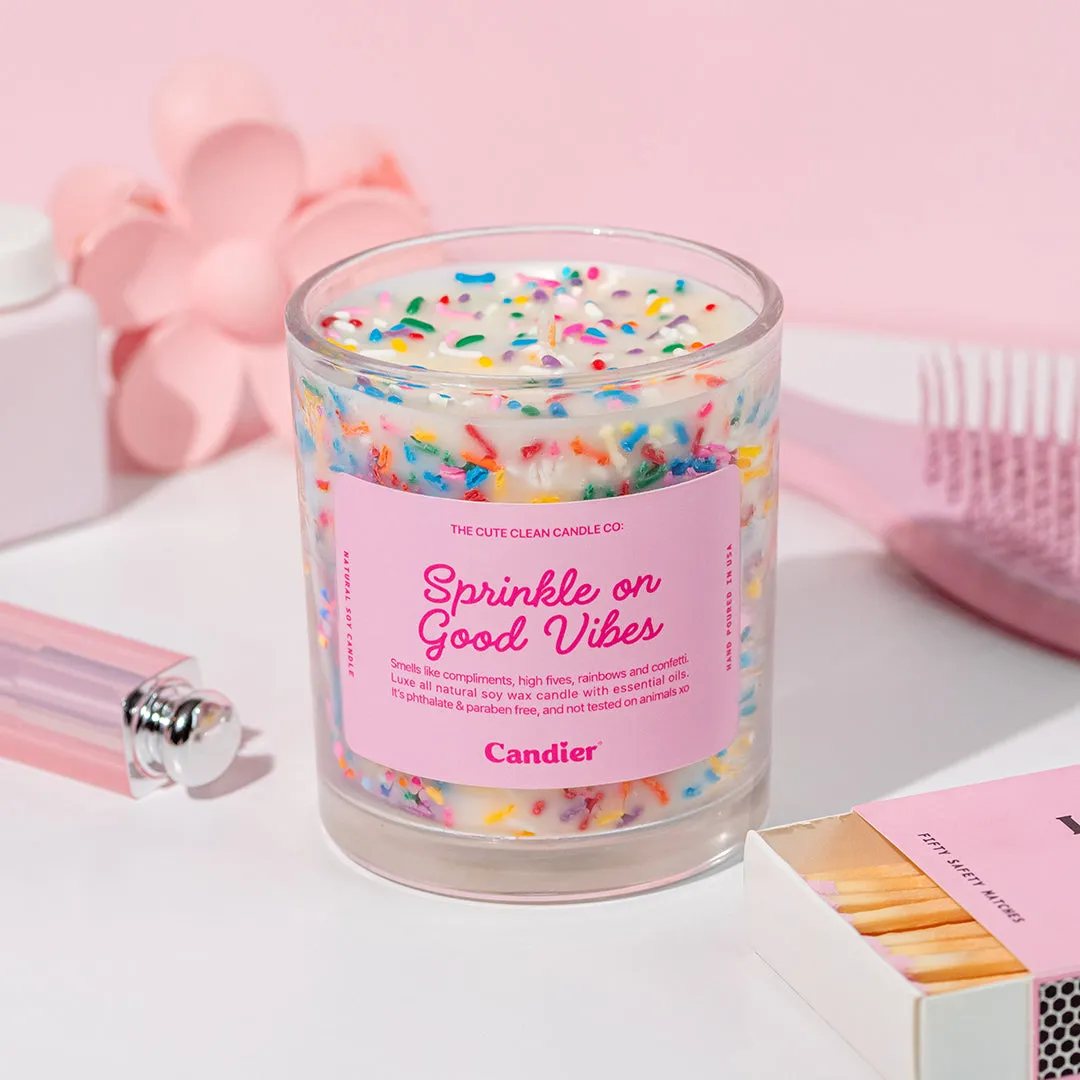 SPRINKLE ON GOOD VIBES CANDLE