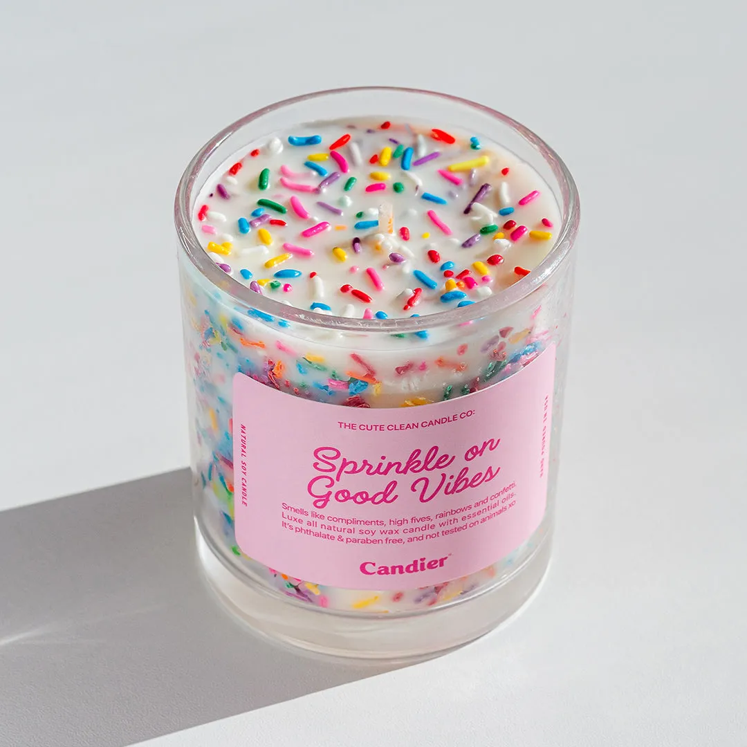 SPRINKLE ON GOOD VIBES CANDLE