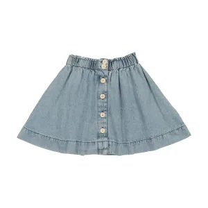 STONEWASH SHORT BUTTON DOWN SKIRT