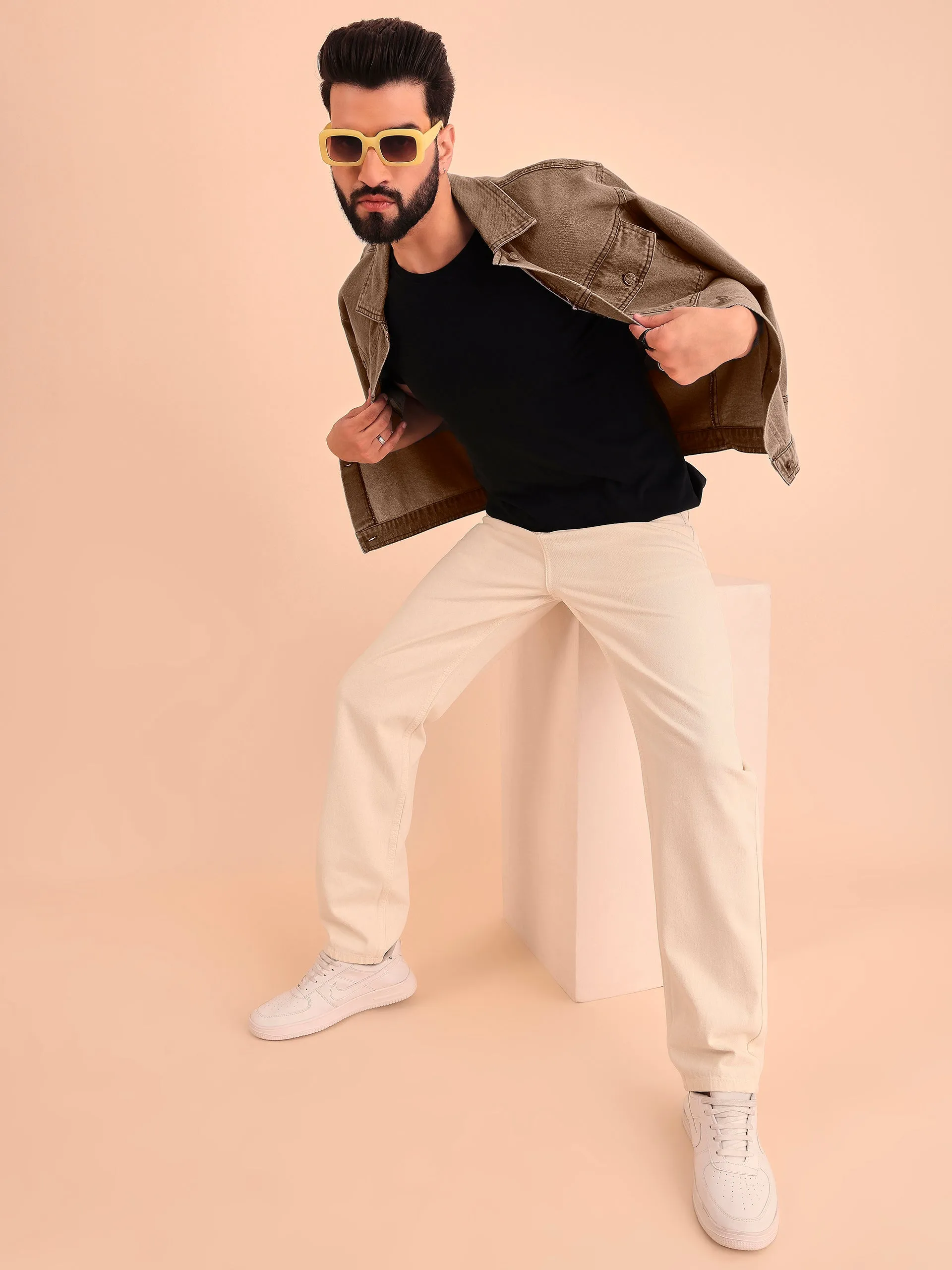 Style Quotient Men Relaxed Fit High Rise Cotton Jeans