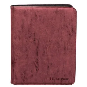 Suede Collection 9-Pocket Premium PRO-Binder: Ruby