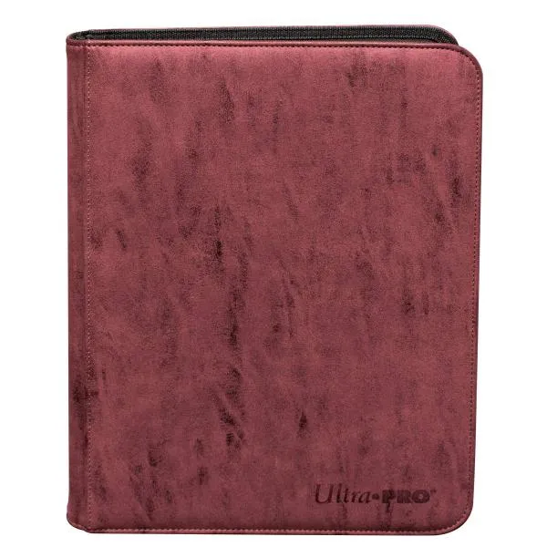 Suede Collection 9-Pocket Premium PRO-Binder: Ruby