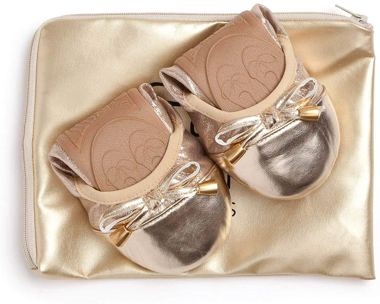 TALARIA Toddler Girl's Champagne Premium Littles Flats with Strap $37 NEW